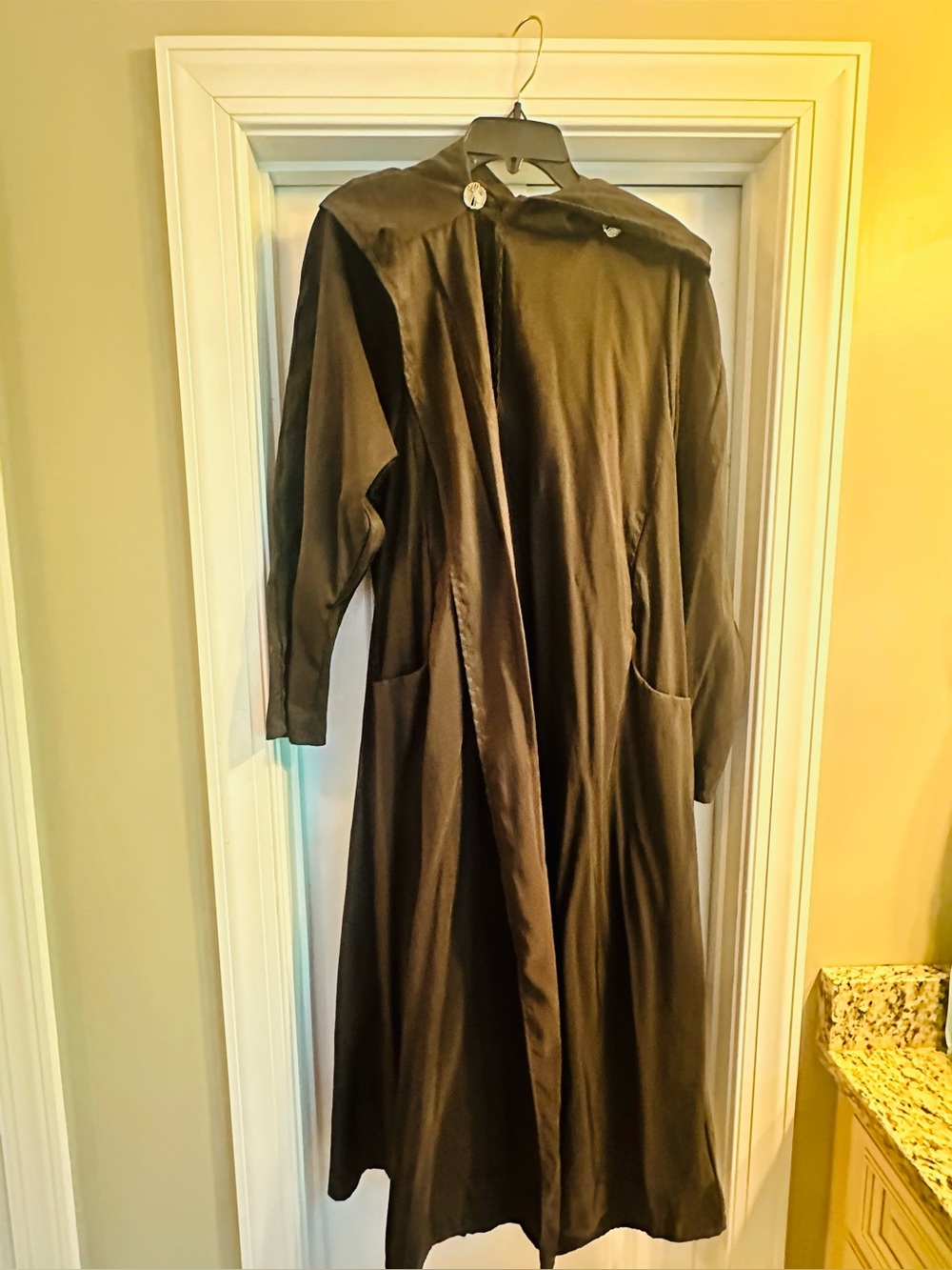 Vintage Maralyce Ferree Hooded Cloak w/Pockets & Button Cloak Cape  Large USA - Picture 2 of 14